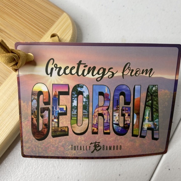 Totally Bamboo A Slice of Life GEORGIA State Laser Etched Cutting Board NEW - Picture 5 of 7